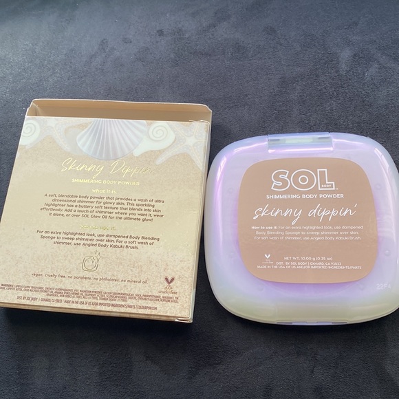 Colourpop Sol shimmering body powder in Skinny Dippin’ - Picture 3 of 3